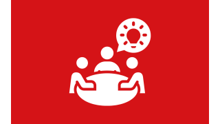 icon beirat vor rotem Hintergrund