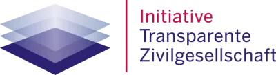 Logo der Initiative Transparente Zivilgesellschaft mit stilisierter, transparenter Würfelstruktur – Zeichen für freiwillige Selbstverpflichtung zu Transparenz und Rechenschaft im gemeinnützigen Sektor.