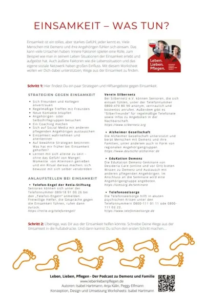 Worksheet Einsamkeit