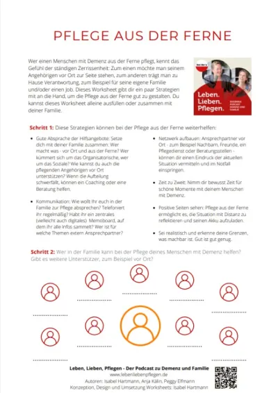 Worksheet Pflege aus der Ferne