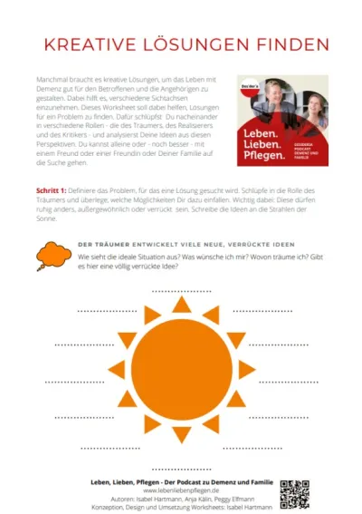 Worksheet kreative Lösungen finden