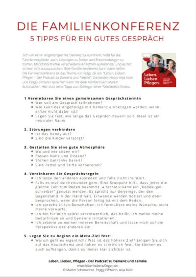 Worksheet Familienkonferenz